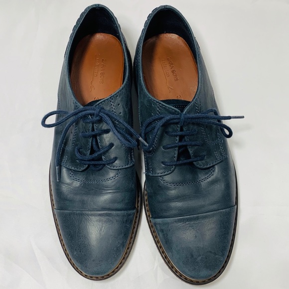 boys navy dress shoes